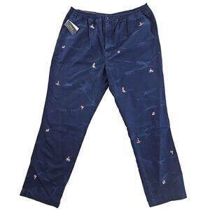Polo Ralph Lauren Jogger Men's 2XLT Navy Nautical Elastic Button Drawstring NEW